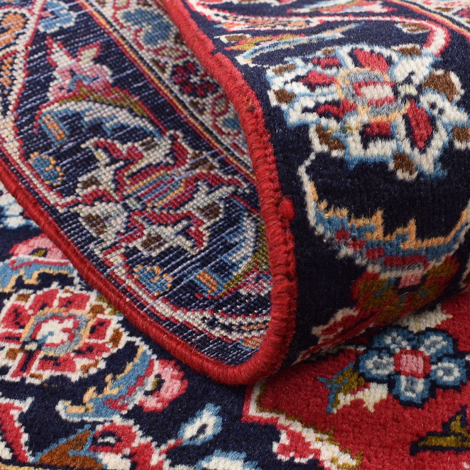 Alfombra persa - Keshan - 142 x 90 cm - rojo