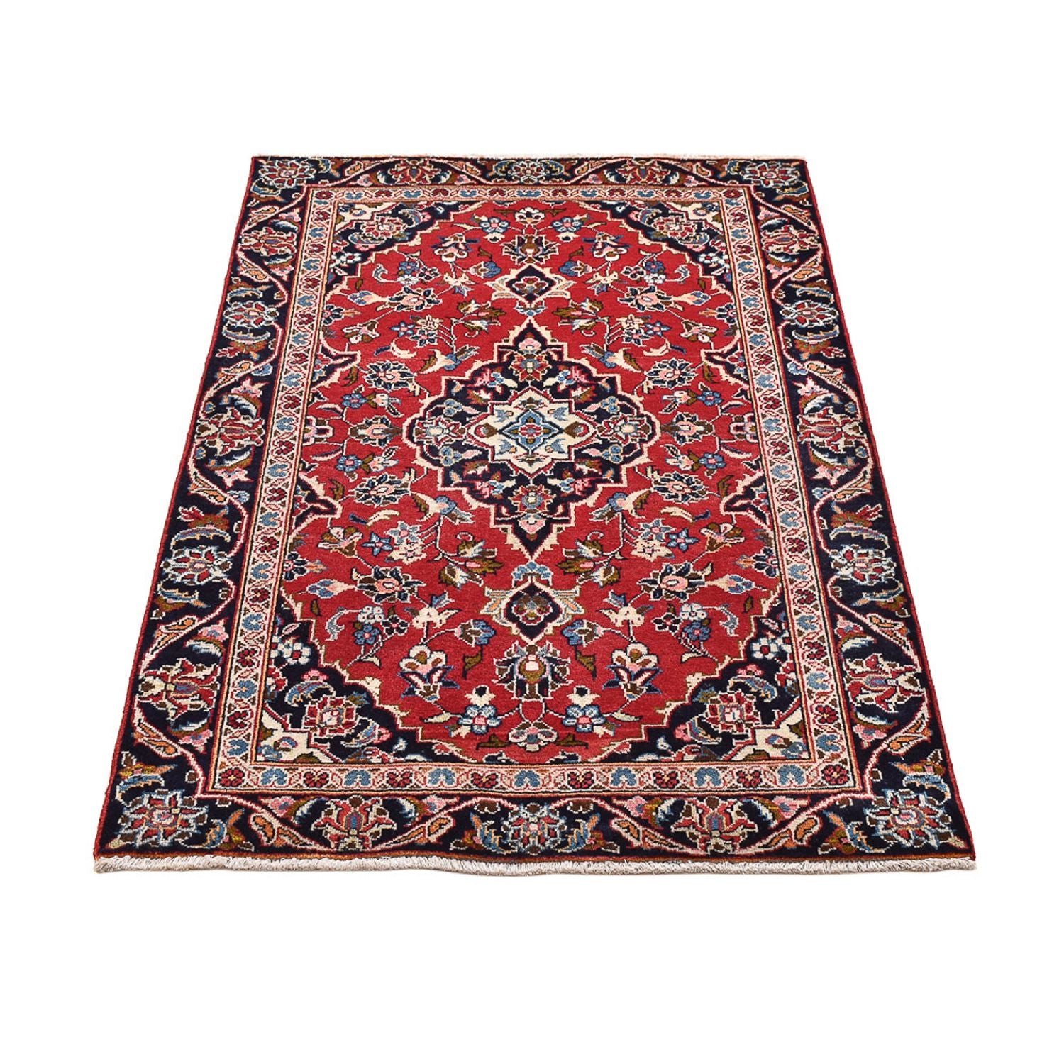 Alfombra persa - Keshan - 142 x 90 cm - rojo