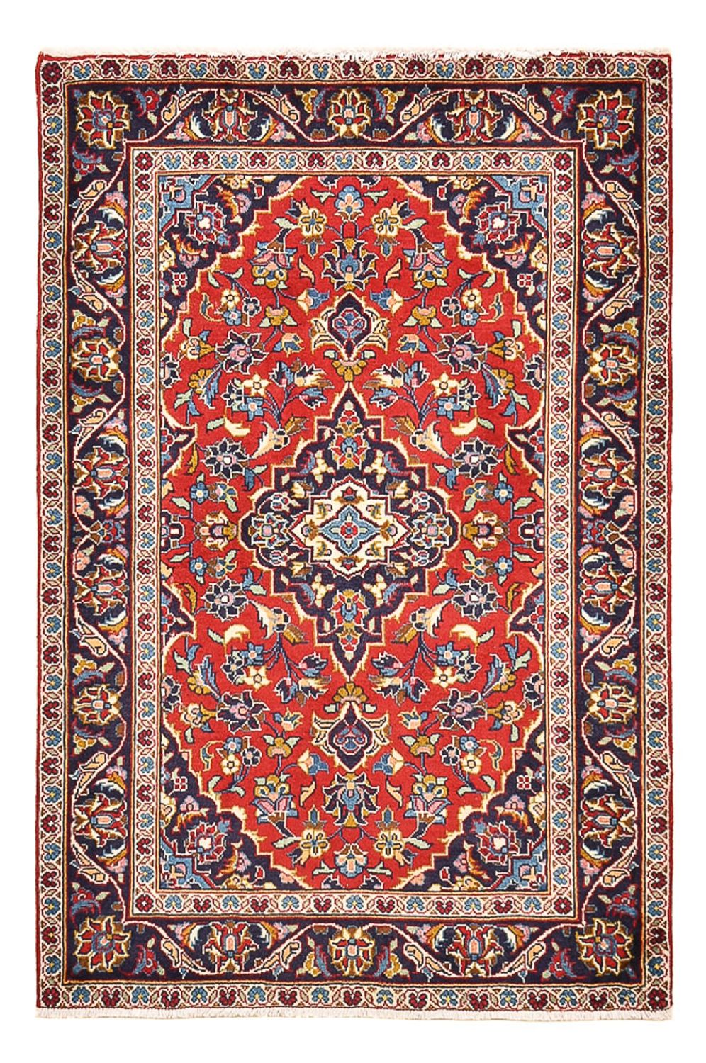 Alfombra persa - Keshan - 150 x 100 cm - rojo
