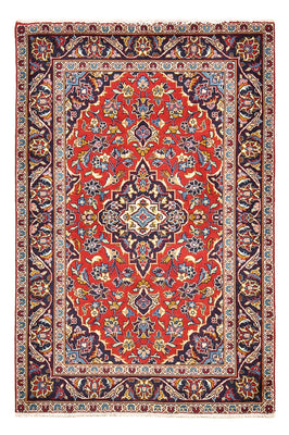 Alfombra persa - Keshan - 150 x 100 cm - rojo