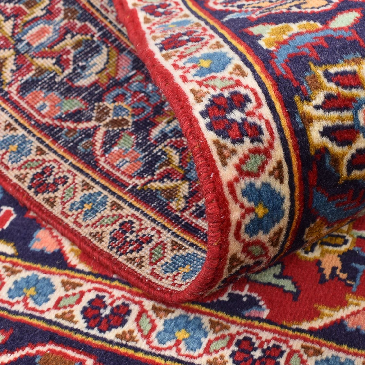 Alfombra persa - Keshan - 150 x 100 cm - rojo