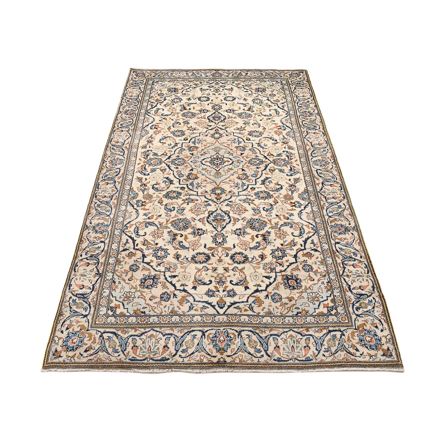 Alfombra persa - Keshan - 248 x 133 cm - arena