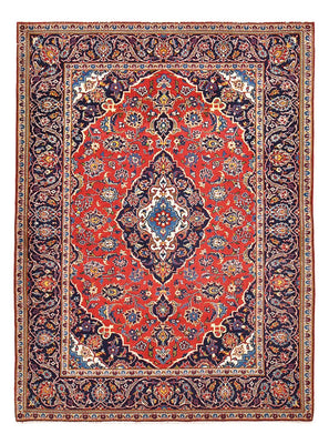 Alfombra persa - Keshan - 210 x 152 cm - rojo