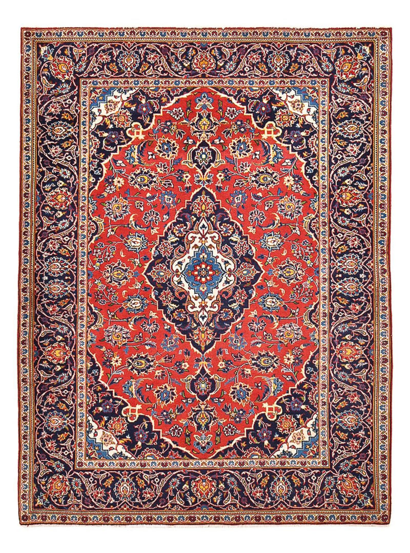 Alfombra persa - Keshan - 210 x 152 cm - rojo