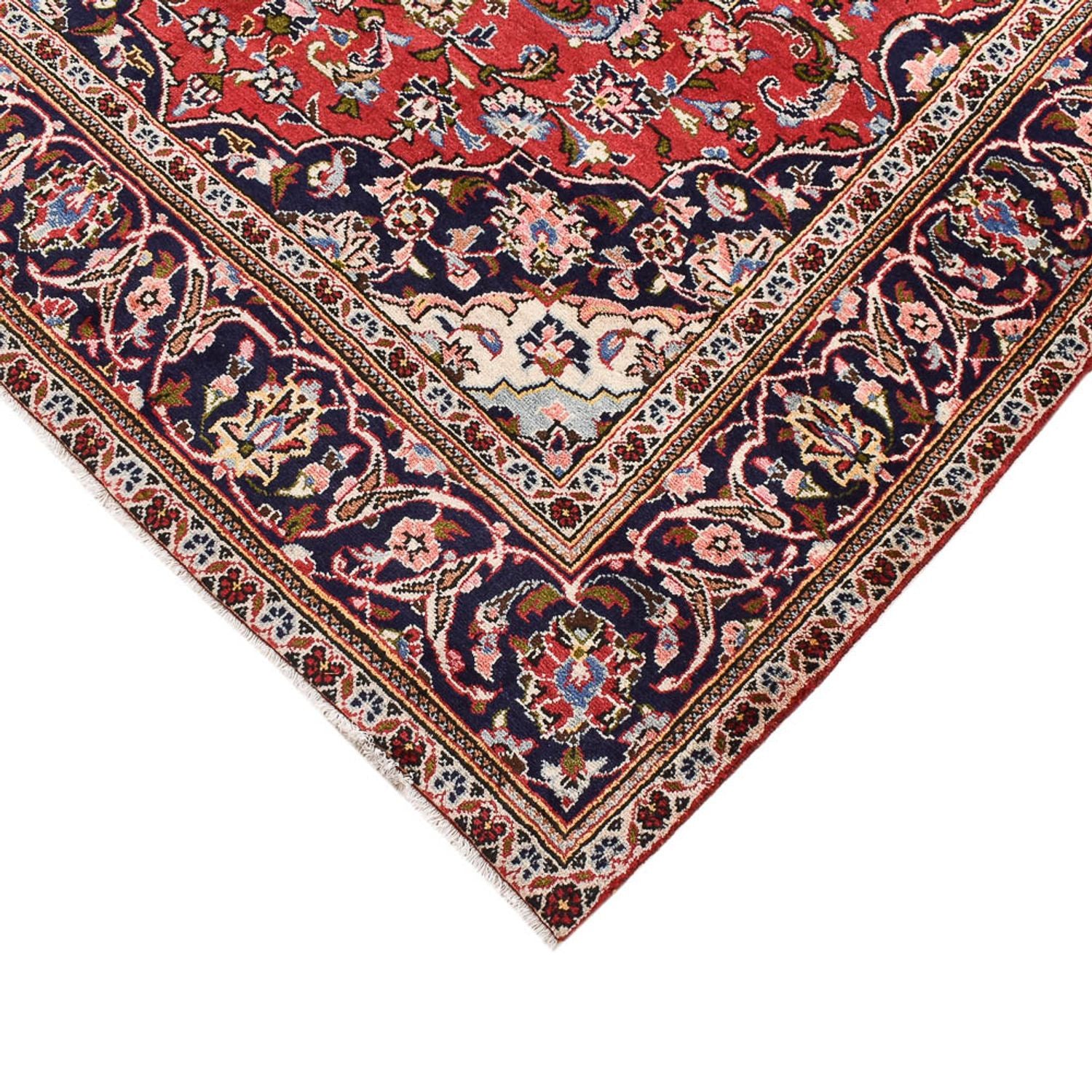Alfombra persa - Keshan - 248 x 150 cm - rojo