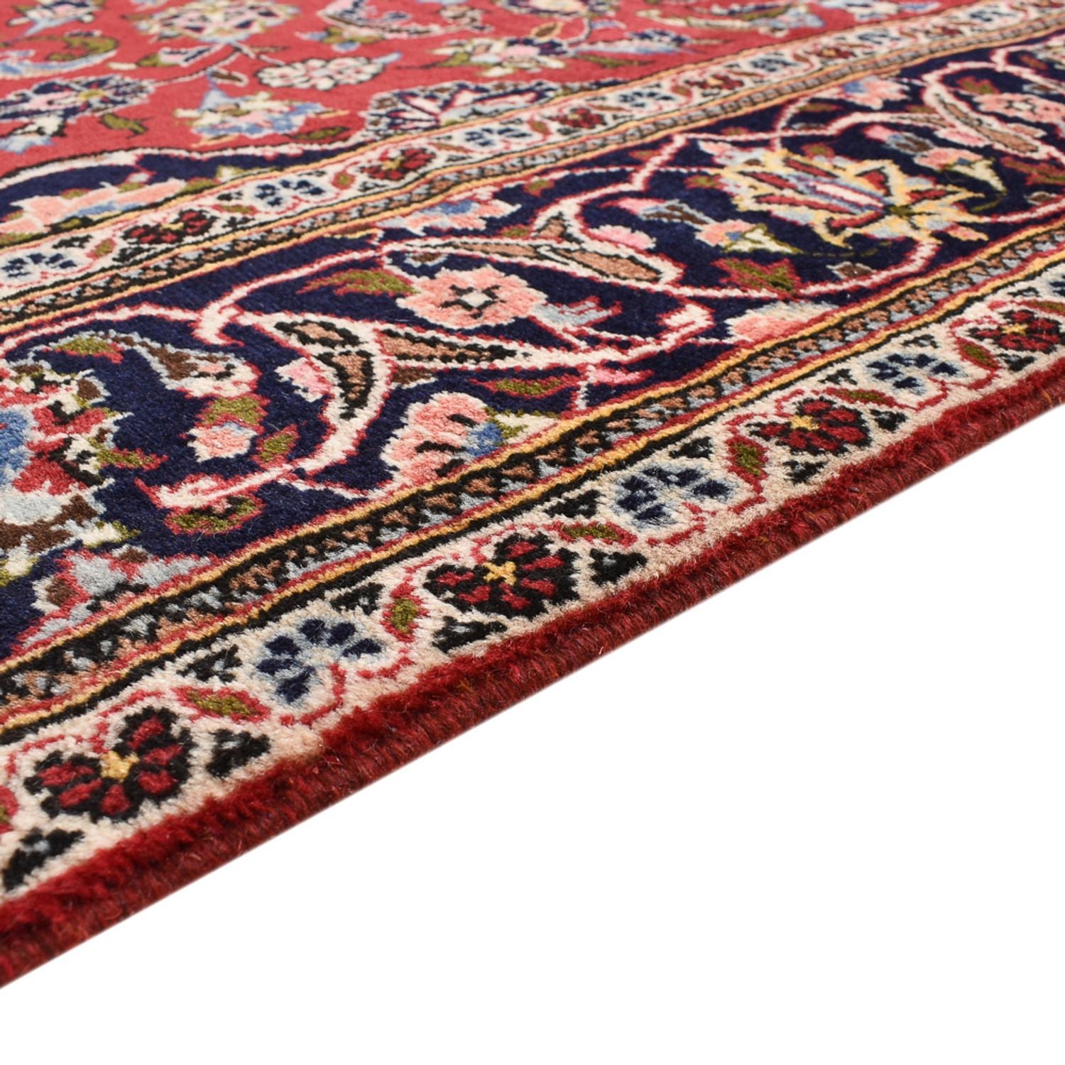 Alfombra persa - Keshan - 248 x 150 cm - rojo