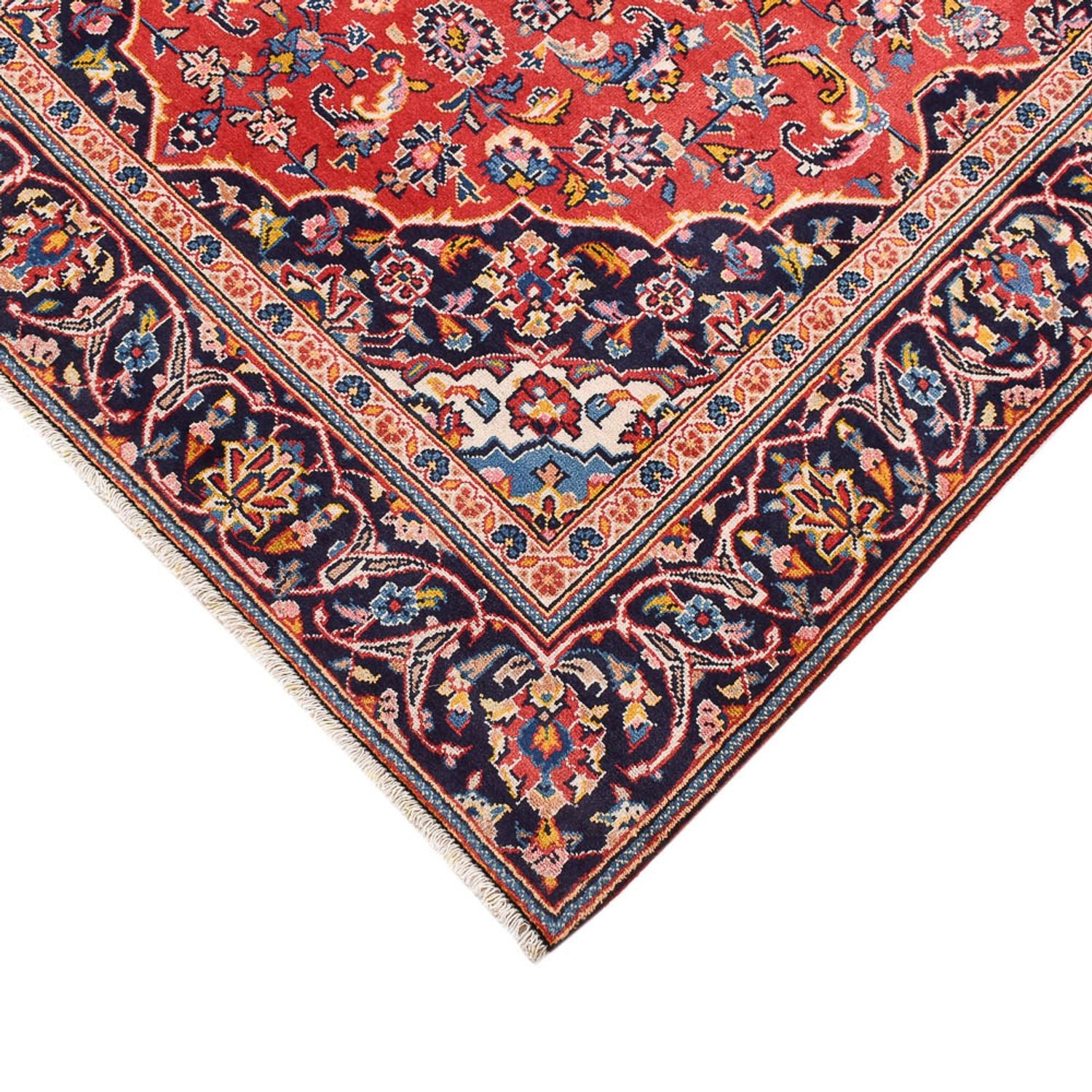 Alfombra persa - Keshan - 235 x 140 cm - rojo