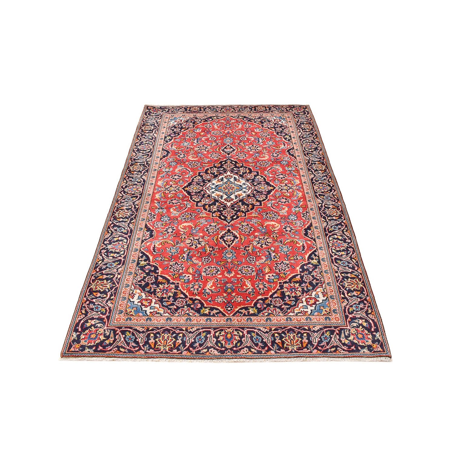 Alfombra persa - Keshan - 235 x 140 cm - rojo