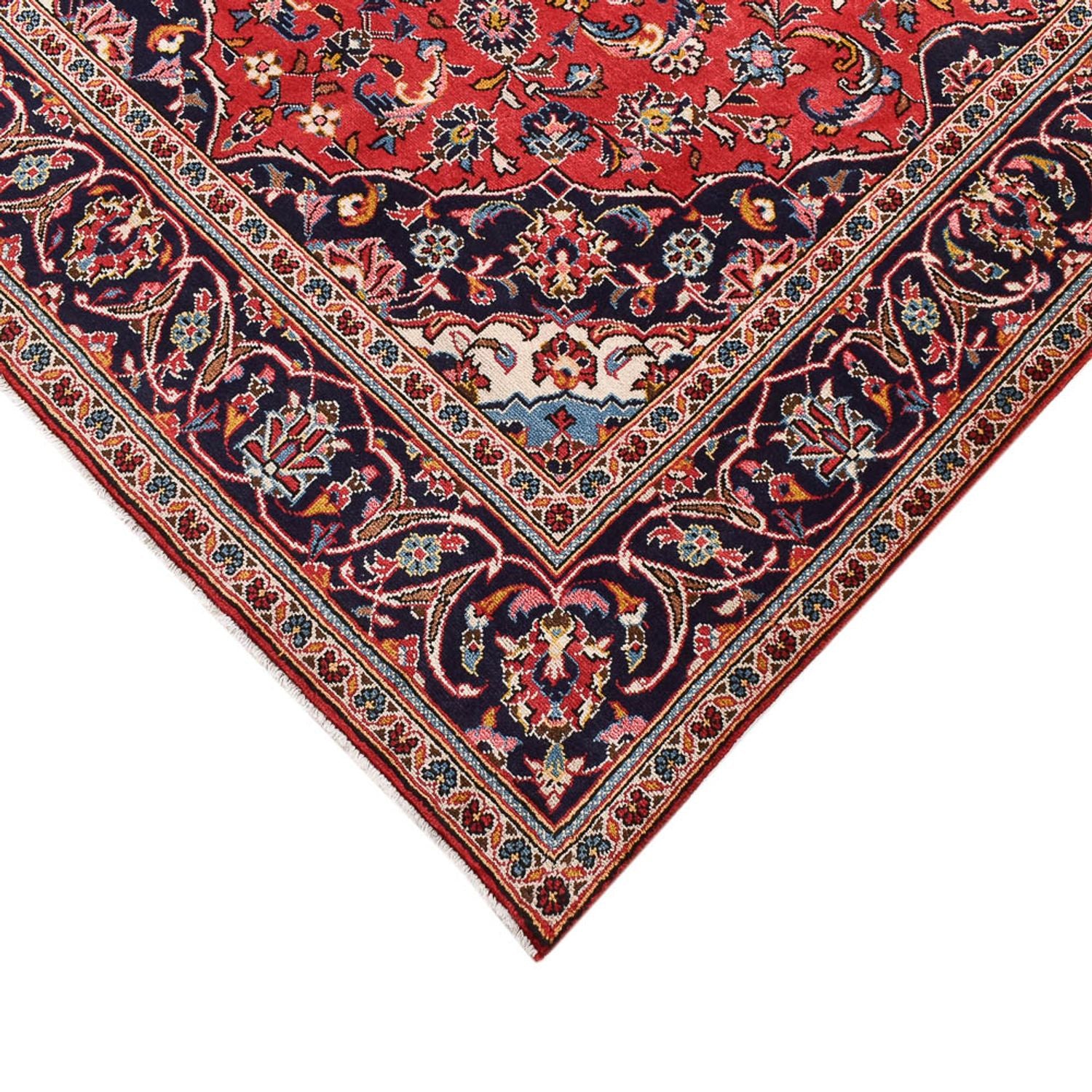Alfombra persa - Keshan - 270 x 144 cm - rojo