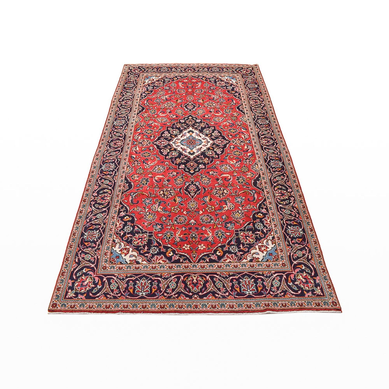 Alfombra persa - Keshan - 270 x 144 cm - rojo