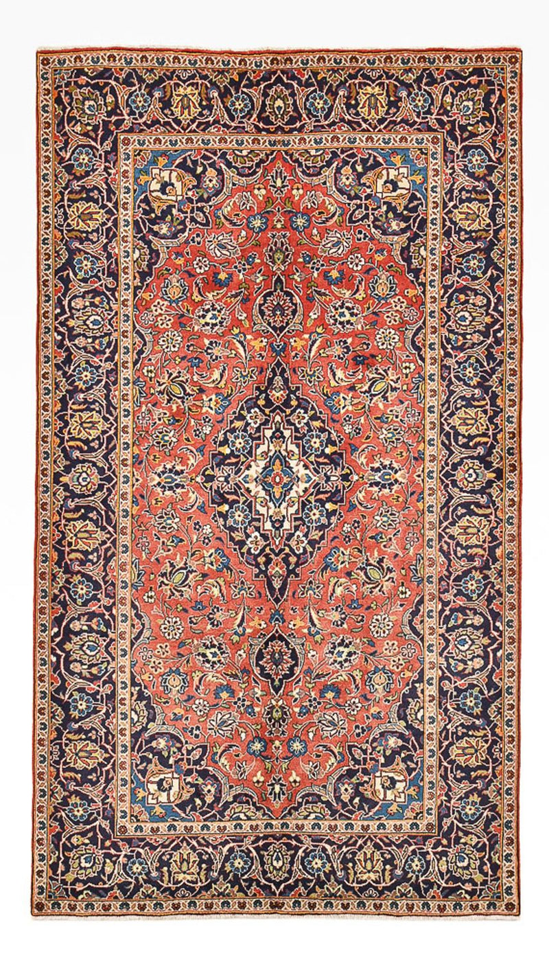 Alfombra persa - Keshan - 263 x 146 cm - rojo claro
