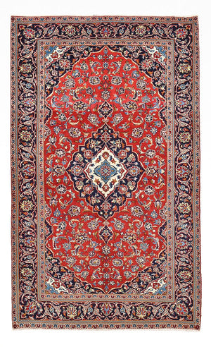 Alfombra persa - Keshan - 255 x 151 cm - rojo