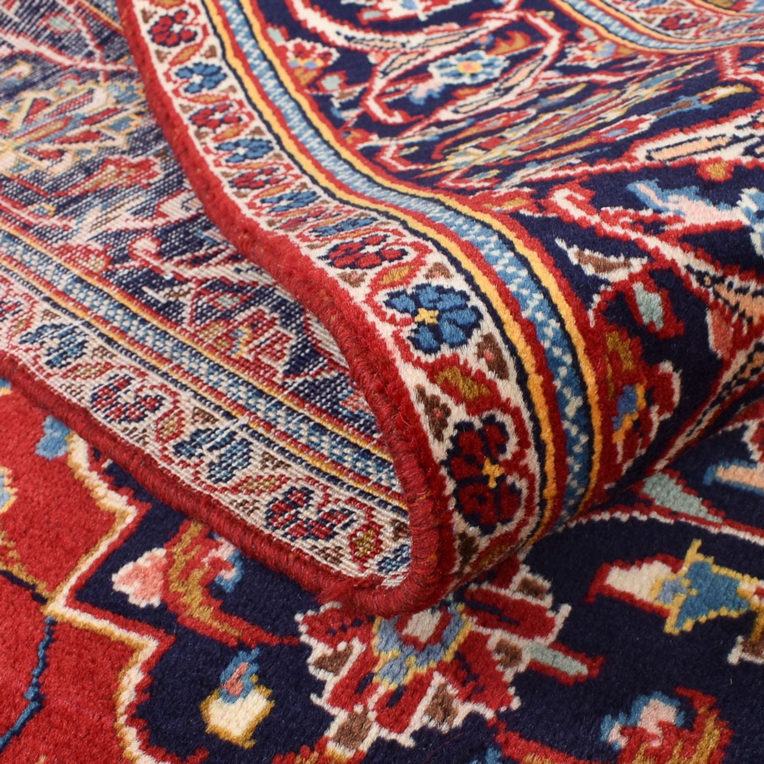 Alfombra persa - Keshan - 255 x 151 cm - rojo