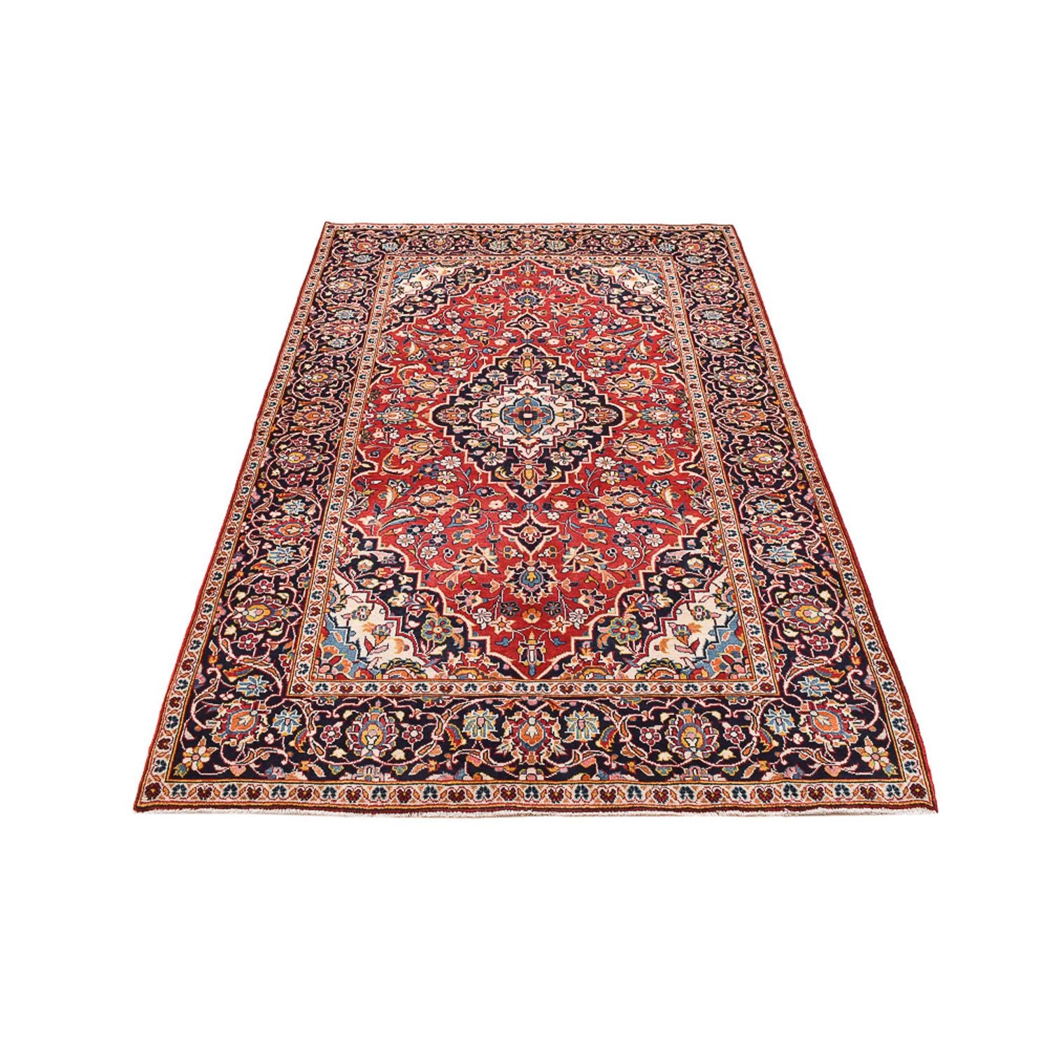Alfombra persa - Keshan - 234 x 147 cm - rojo