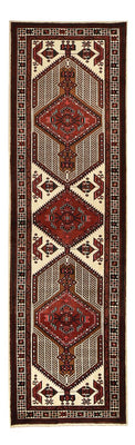 Alfombra de pasillo Alfombra persa - Nómada - 338 x 100 cm - rojo