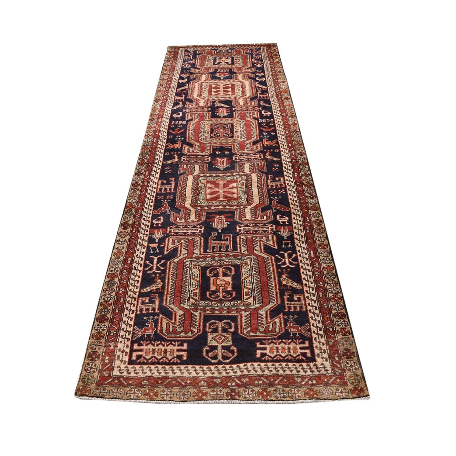 Alfombra de pasillo Alfombra persa - Nómada - 325 x 100 cm - rojo claro