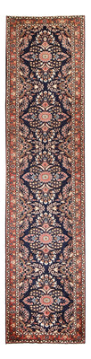 Alfombra de pasillo Alfombra persa - Nómada - 435 x 102 cm - azul oscuro