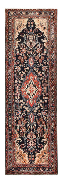 Alfombra de pasillo Alfombra persa - Nómada - 322 x 102 cm - azul oscuro