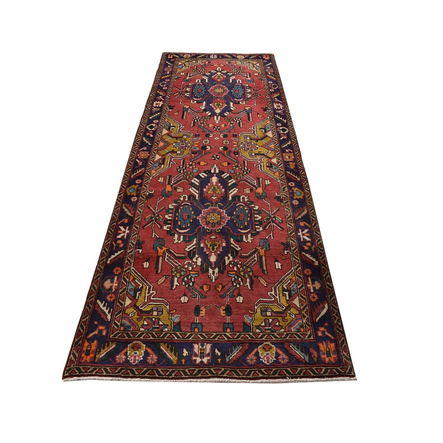 Alfombra de pasillo Alfombra persa - Tabriz - 338 x 112 cm - rojo