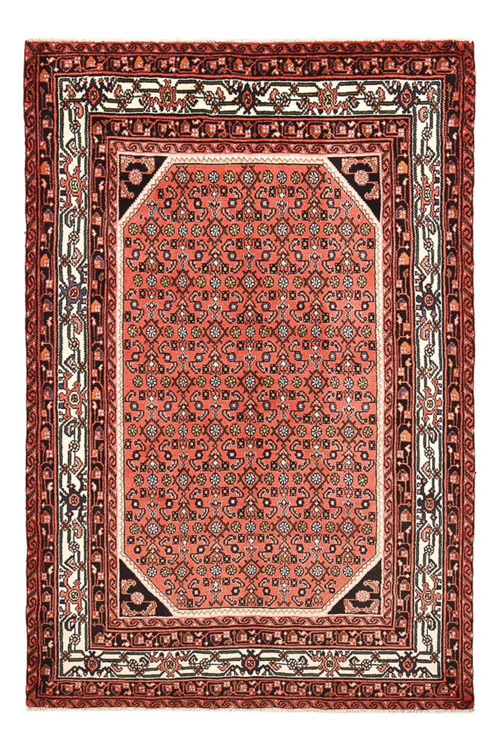 Alfombra persa - Nómada - 206 x 132 cm - rojo claro