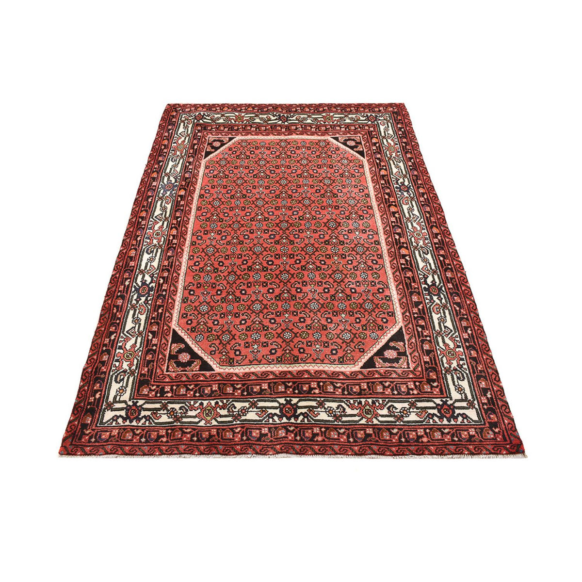 Alfombra persa - Nómada - 206 x 132 cm - rojo claro