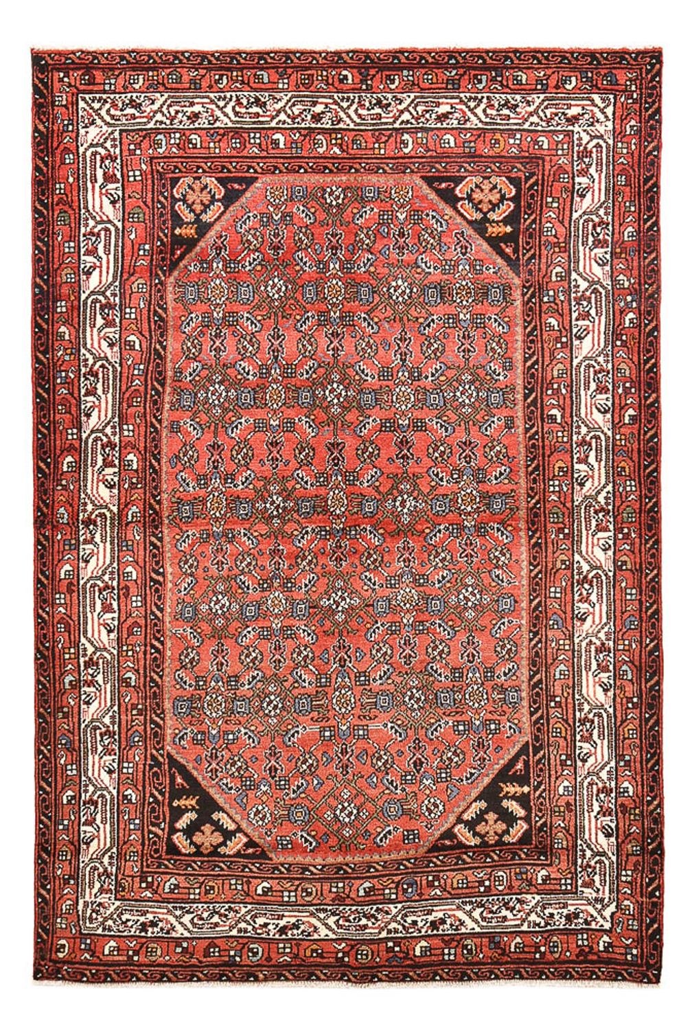 Alfombra persa - Nómada - 227 x 150 cm - rojo claro