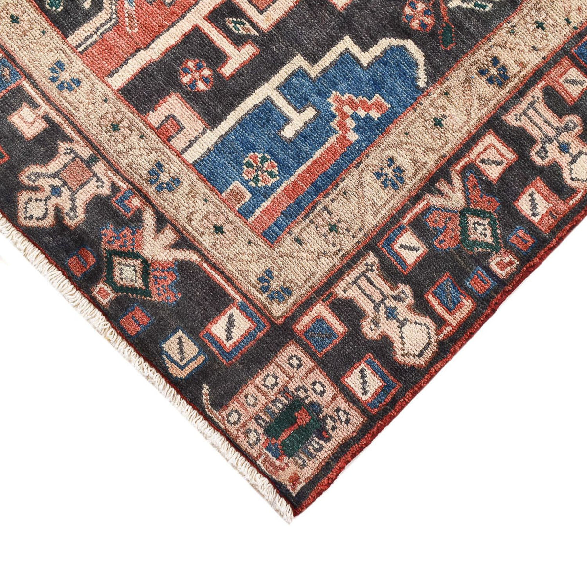 Alfombra persa - Nómada - 208 x 116 cm - multicolor