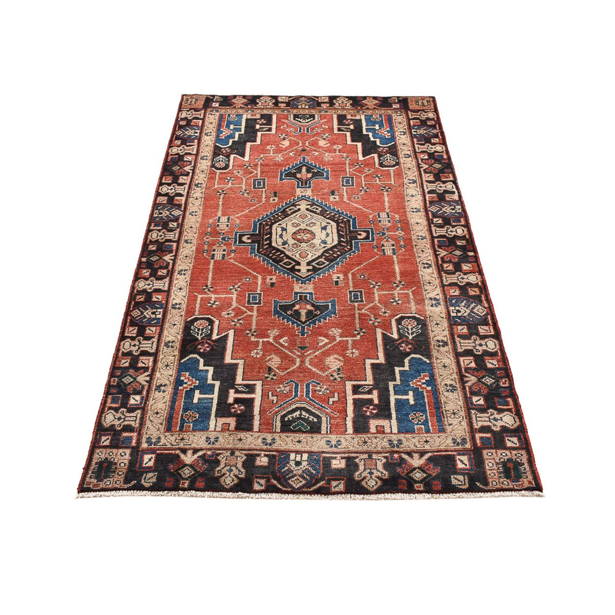 Alfombra persa - Nómada - 208 x 116 cm - multicolor