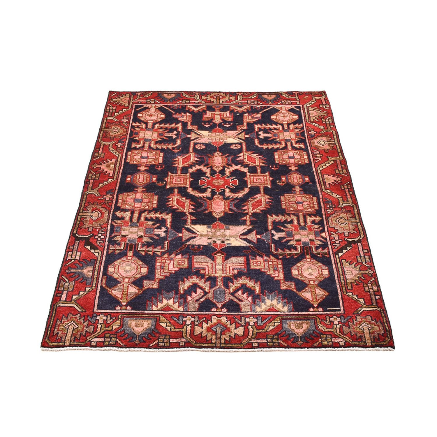 Alfombra persa - Nómada - 158 x 110 cm - azul oscuro