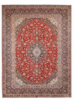 Alfombra persa - Keshan - 395 x 296 cm - rojo