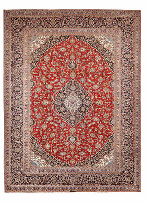 Alfombra persa - Keshan - 395 x 296 cm - rojo