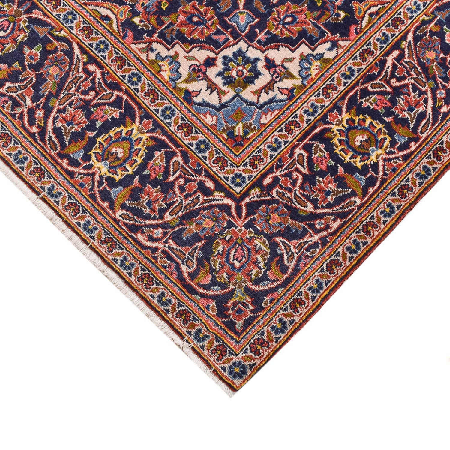 Alfombra persa - Keshan - 210 x 140 cm - rojo claro