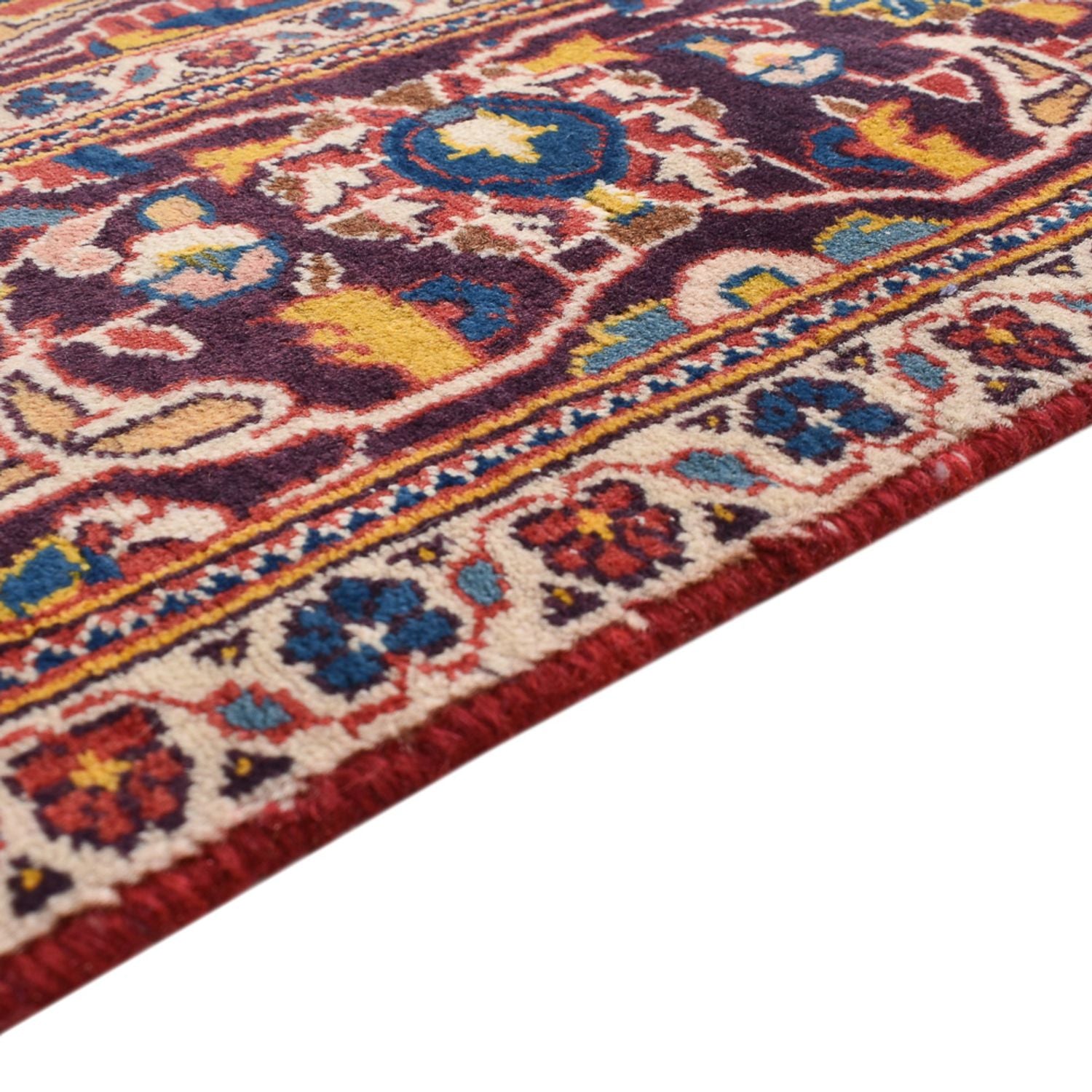 Alfombra persa - Keshan - 220 x 136 cm - rojo claro