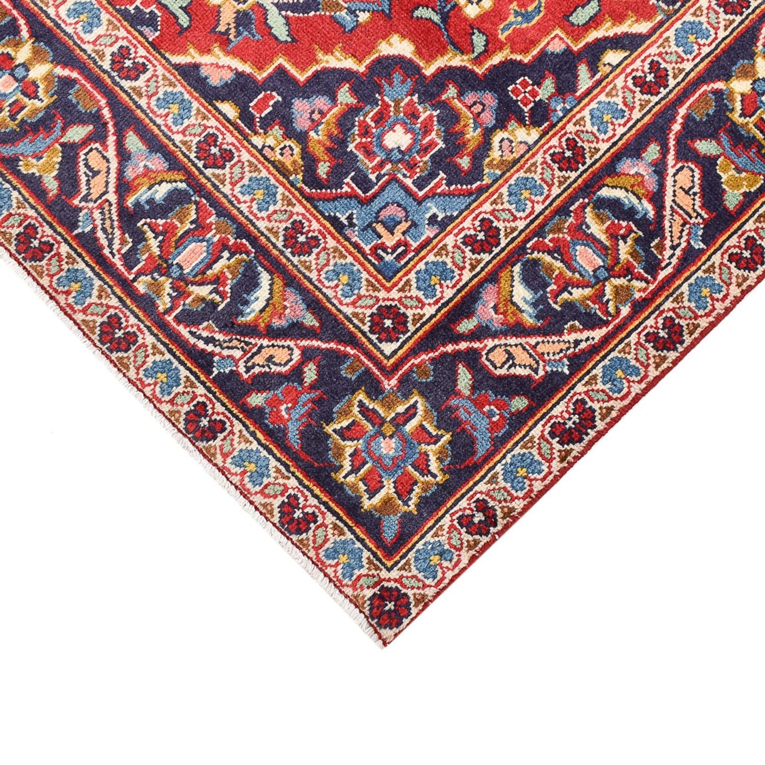Alfombra persa - Keshan - 147 x 97 cm - rojo