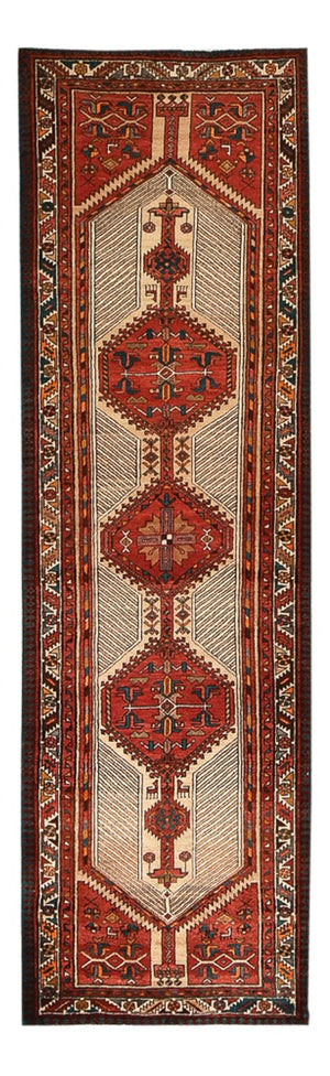 Alfombra de pasillo Alfombra persa - Nómada - 332 x 100 cm - rojo