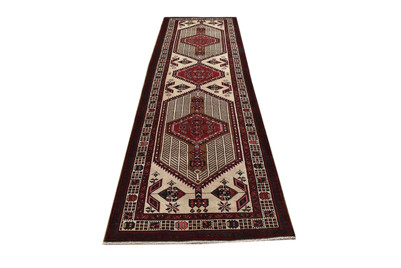 Alfombra de pasillo Alfombra persa - Nómada - 336 x 100 cm - rojo
