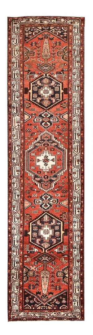 Alfombra de pasillo Alfombra persa - Bidjar - 406 x 100 cm - terracota