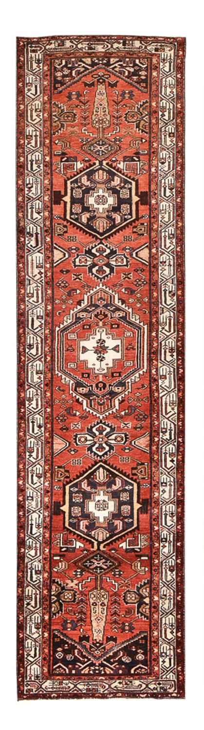 Alfombra de pasillo Alfombra persa - Bidjar - 406 x 100 cm - terracota