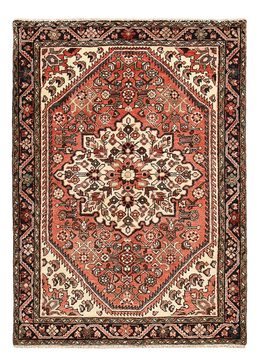 Alfombra persa - Nómada - 147 x 104 cm - rojo claro