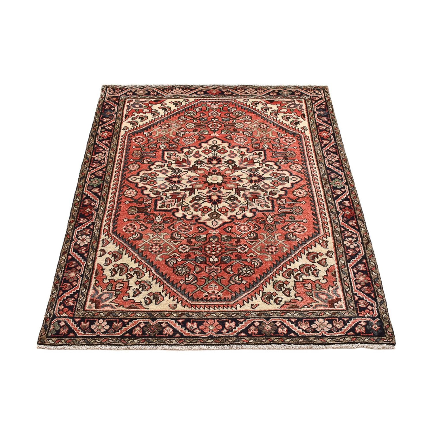 Alfombra persa - Nómada - 147 x 104 cm - rojo claro