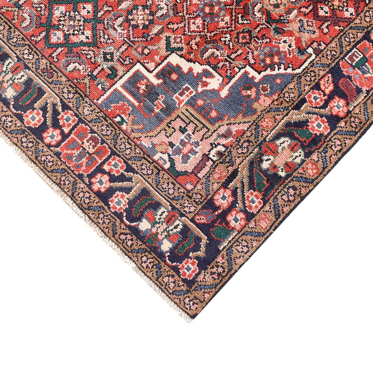 Alfombra persa - Nómada - 156 x 105 cm - rojo oscuro