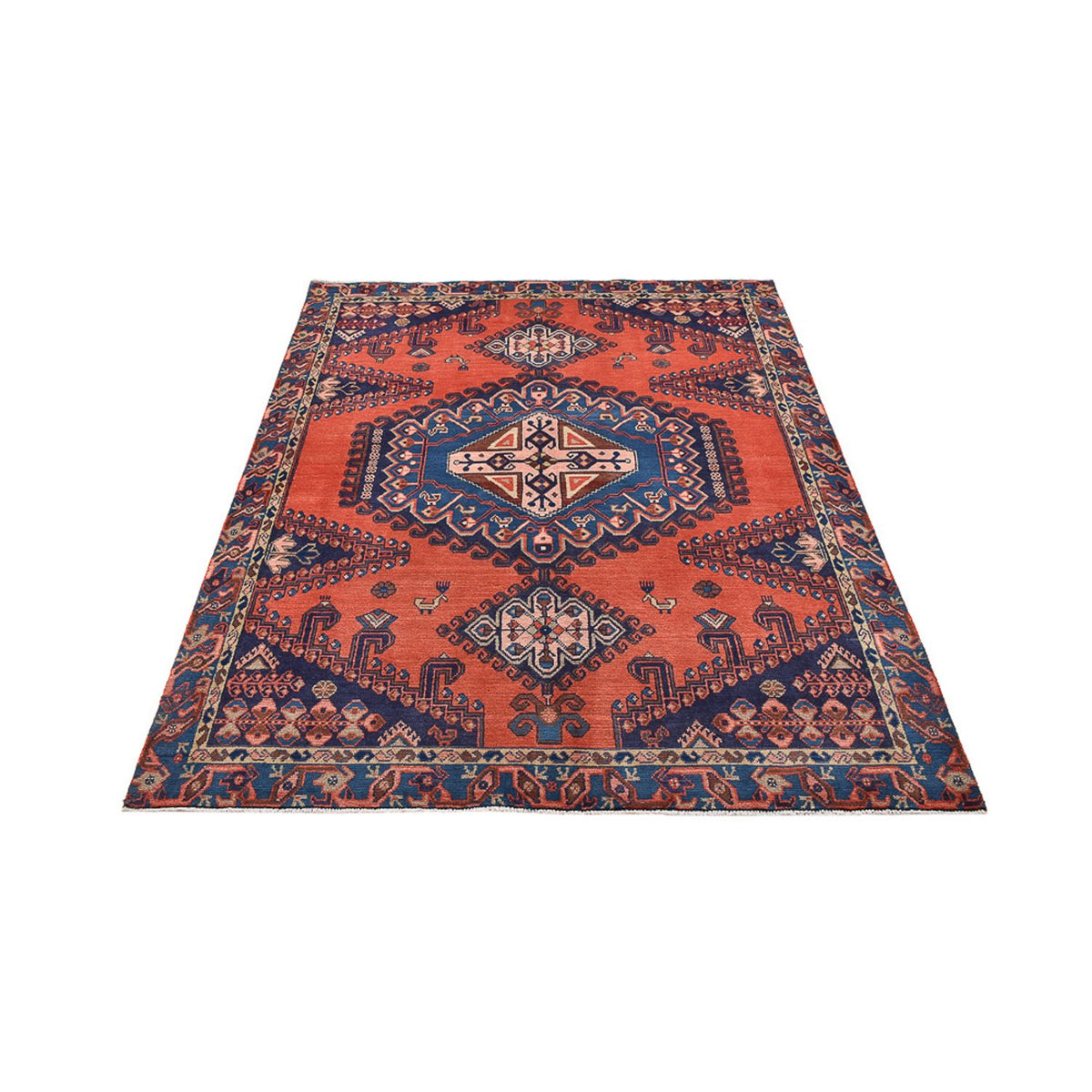 Alfombra persa - Nómada - 208 x 162 cm - multicolor
