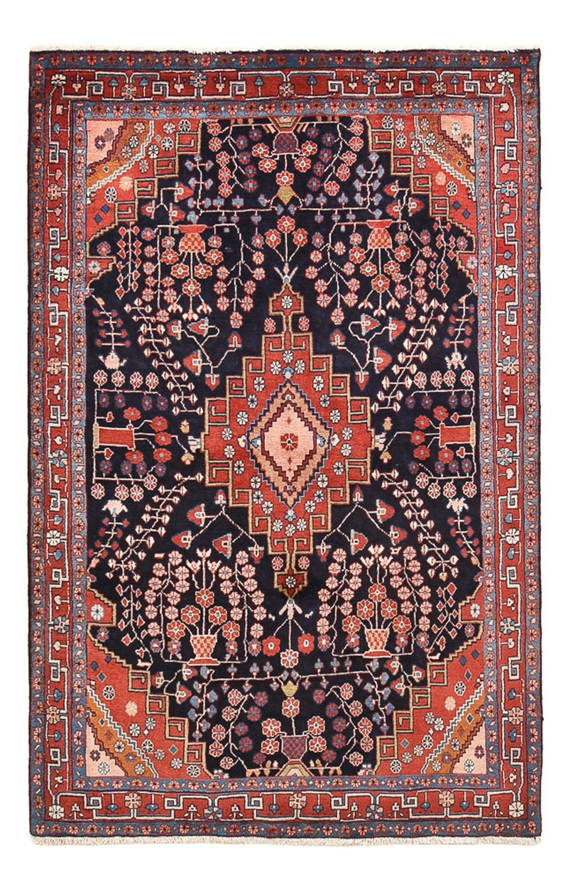 Alfombra persa - Nómada - 208 x 137 cm - azul oscuro