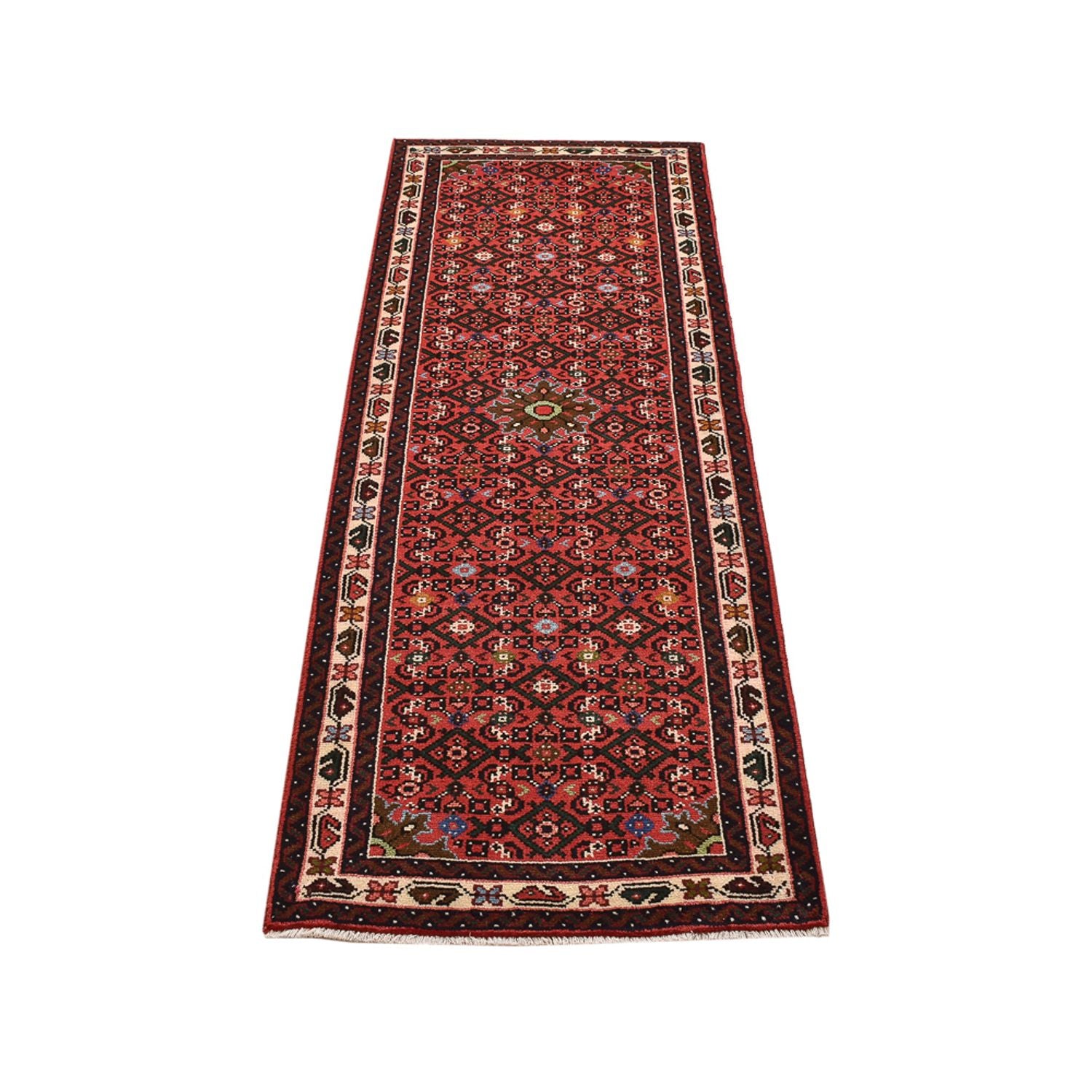 Alfombra de pasillo Alfombra persa - Nómada - 190 x 67 cm - rojo claro
