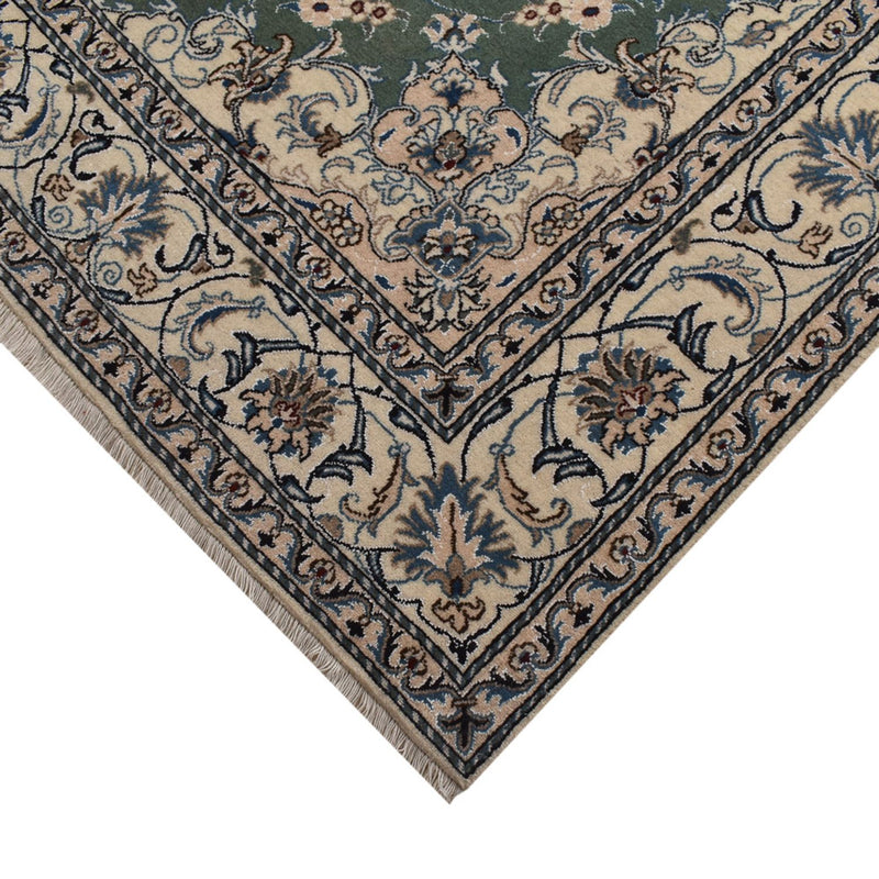 Alfombra persa - Nain - 300 x 197 cm - verde menta