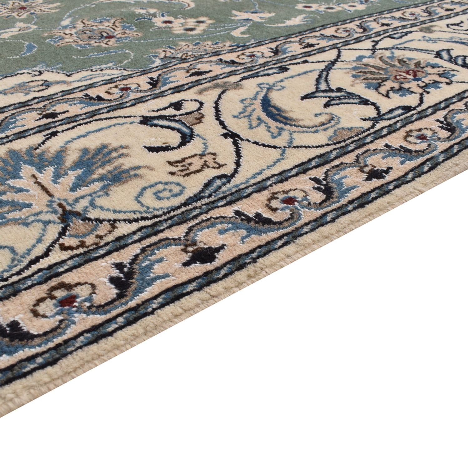 Alfombra persa - Nain - 300 x 197 cm - verde menta