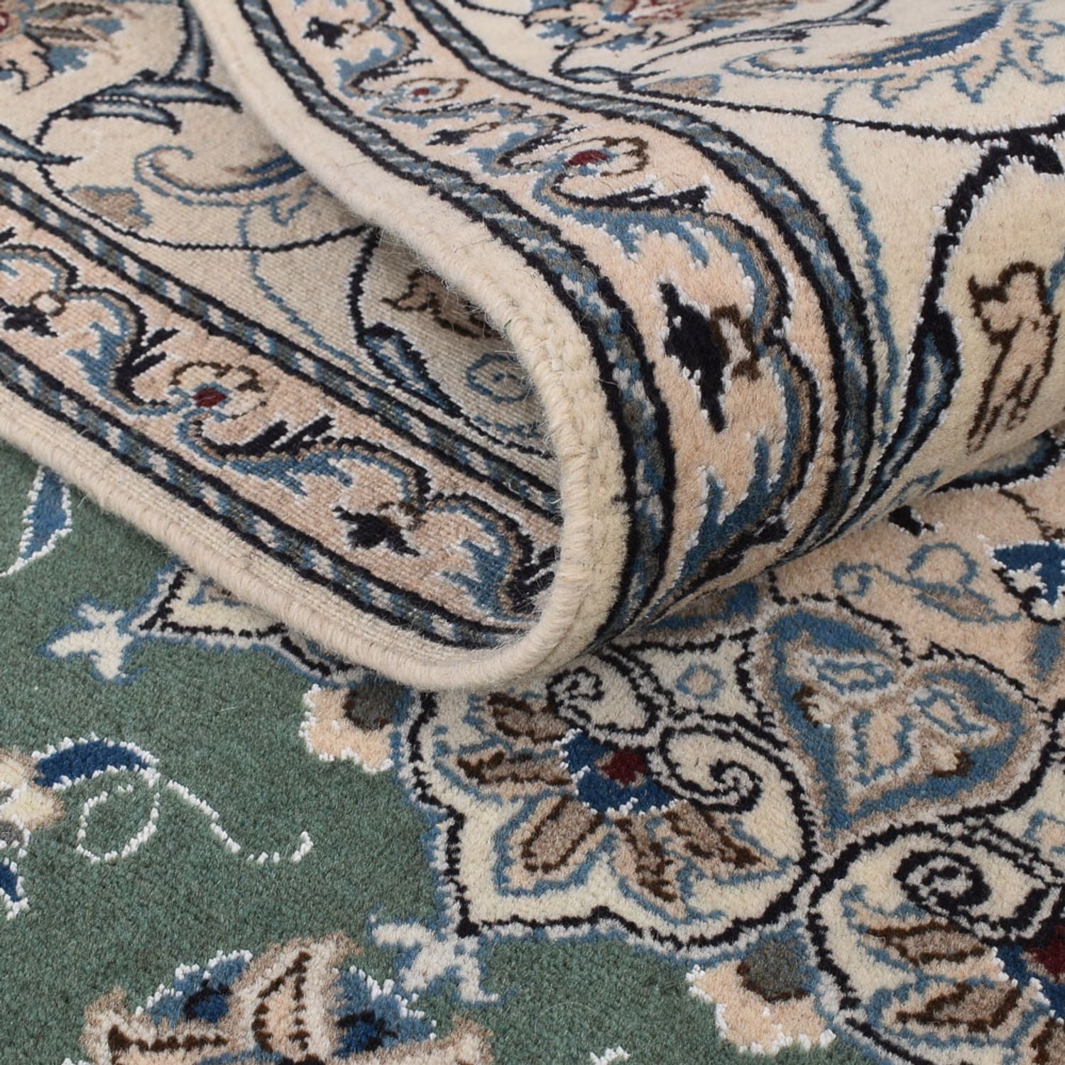 Alfombra persa - Nain - 300 x 197 cm - verde menta