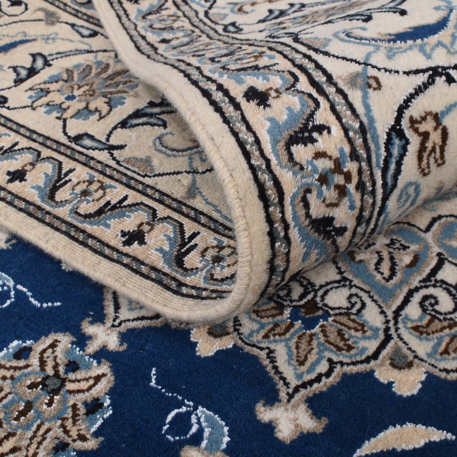 Alfombra persa - Nain - 300 x 197 cm - azul