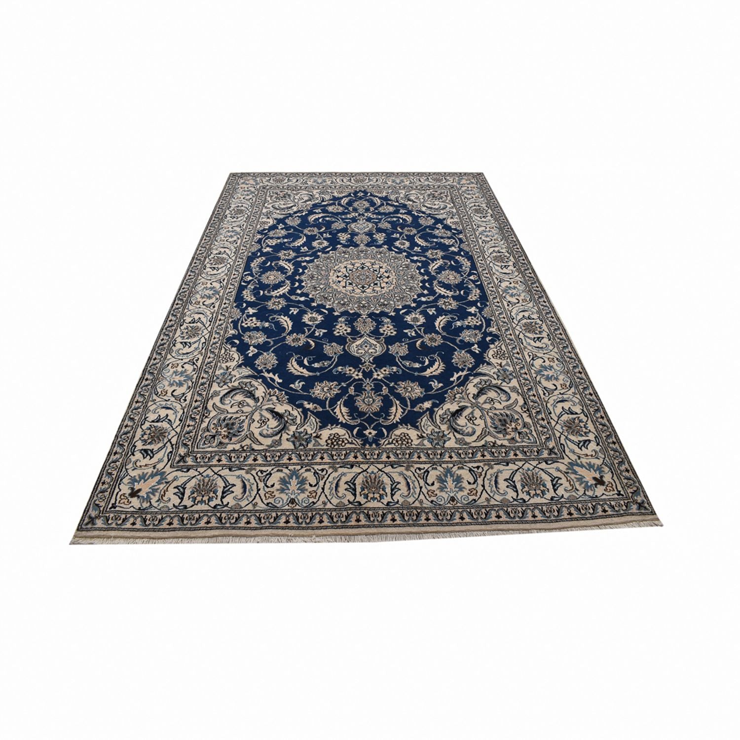 Alfombra persa - Nain - 300 x 197 cm - azul