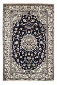 Alfombra persa - Nain - 291 x 195 cm - azul oscuro